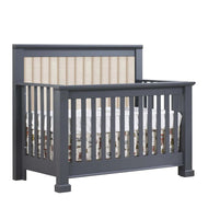 Natart Taylor 5 In 1 Convertible Crib With Channel Tufted Headboard Panel