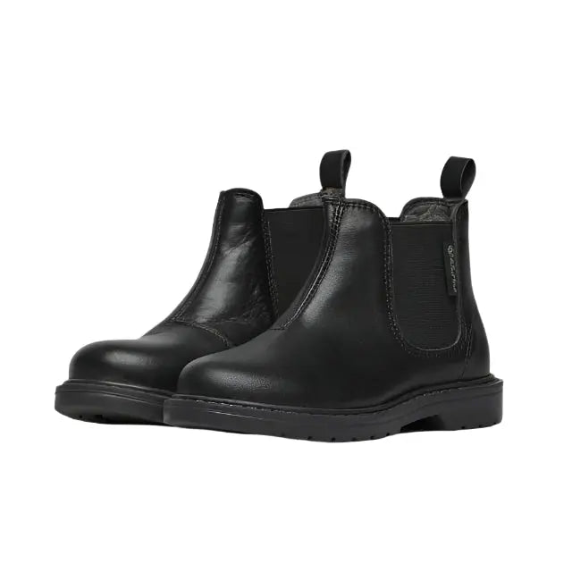 Naturino Piccadilly Chelsea Calfskin Boots Black for toddlers, two black calfskin Chelsea boots with elastic sides.