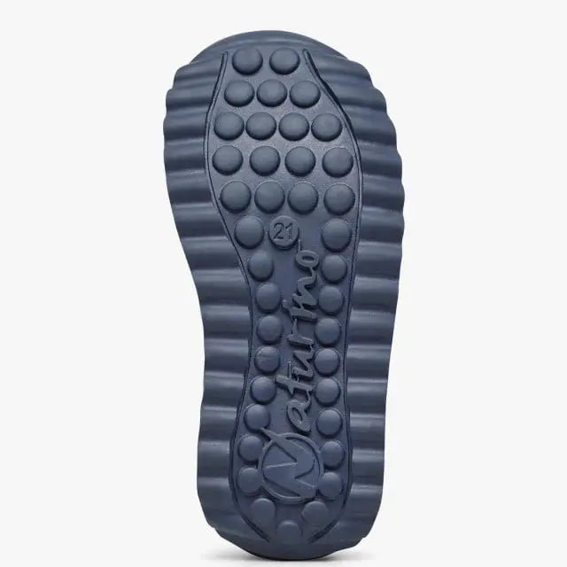 Naturino Sammy 2 Vl suede light blue toddler shoe sole with bubble tread grip