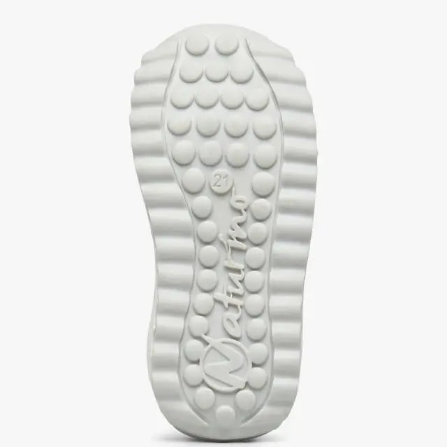 Naturino Sammy 2 VL Suede Lilac toddler shoe sole with circular grip nodes.