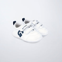 Garvalin Kids Non-Slip Leather Sneakers White/Navy