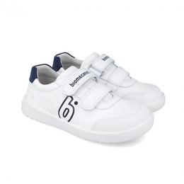 Biomecanics Barefoot Sneakers White/Navy Double Velcro