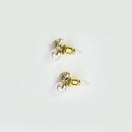 Nemibaby Earrings Bunnie Pearl 925 Sterling Silver Pins