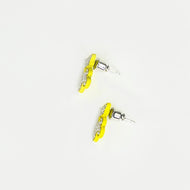 Nemibaby Earrings Pearlly Bear Yellow 925 Sterling Silver Pins
