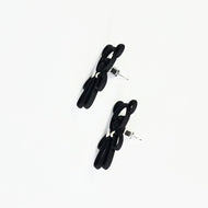 Nemibaby Earrings Teddy Bear Black 925 Sterling Silver Pins