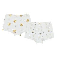 Nest Design Bamboo Boys Boxer Briefs Underwear (2 Pack) Lion & Goose