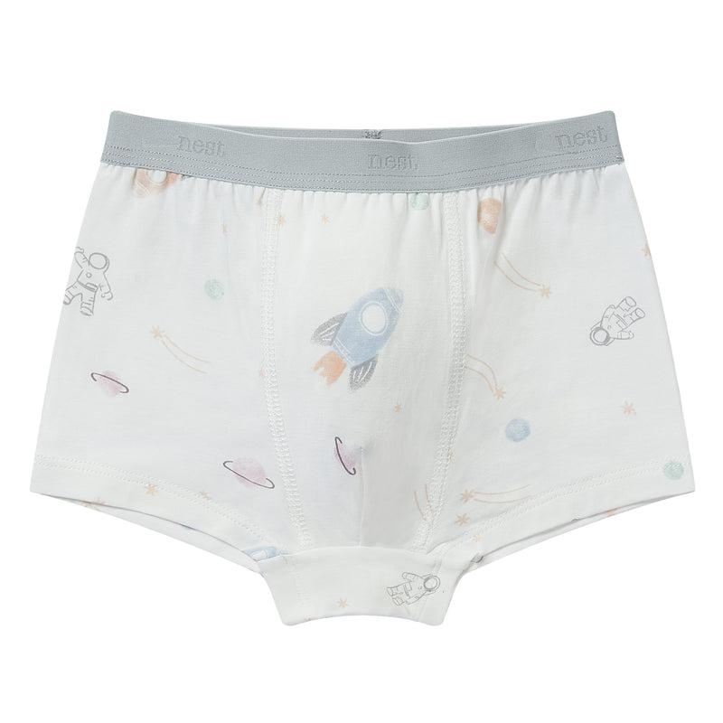 Nest Design Bamboo Boys Boxer Briefs Underwear (2 Pack) To Inifinity