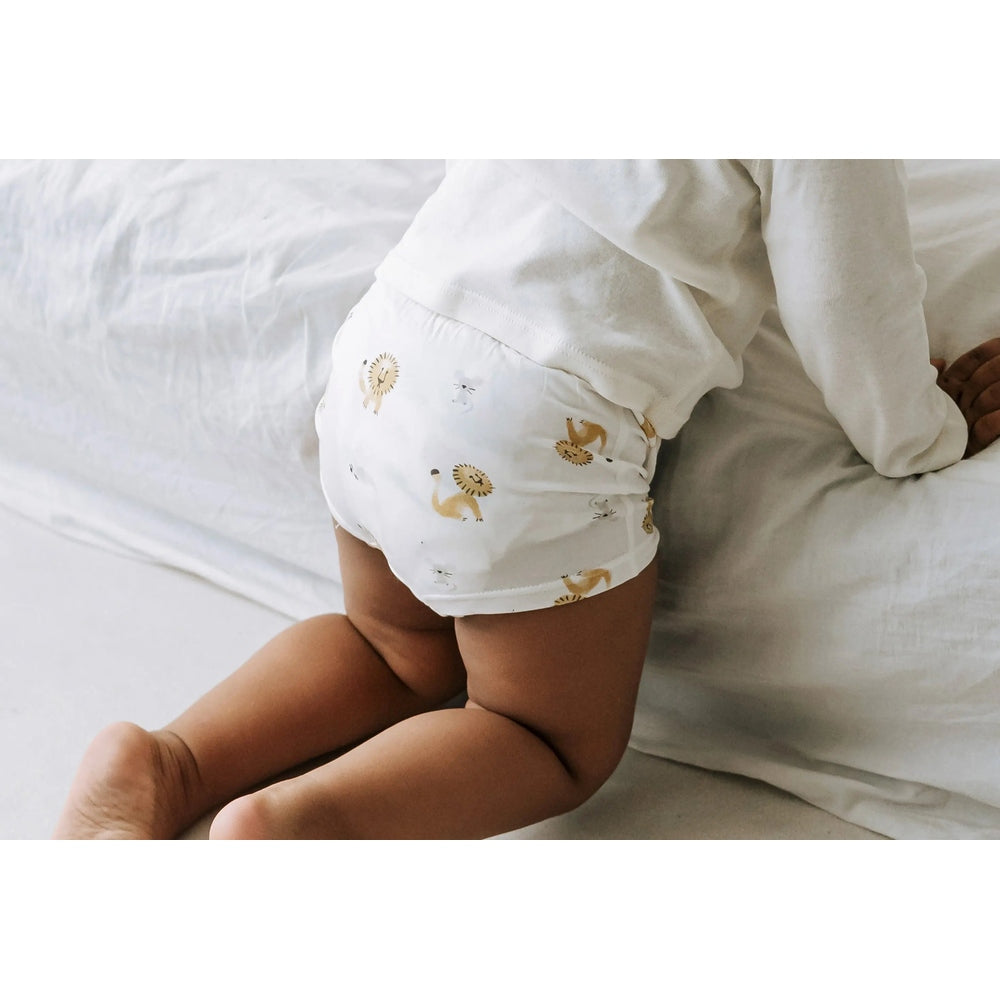 Nest Design Bamboo Boys Boxer Briefs Underwear (2 Pack) Lion & Goose