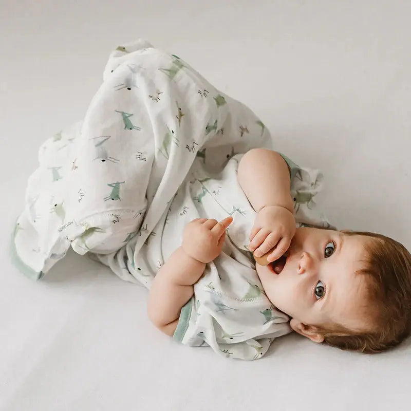 Nest Designs 0.23 Tog Bamboo Silk Short Sleeve Sleep Bag The Ant & The Grasshopper