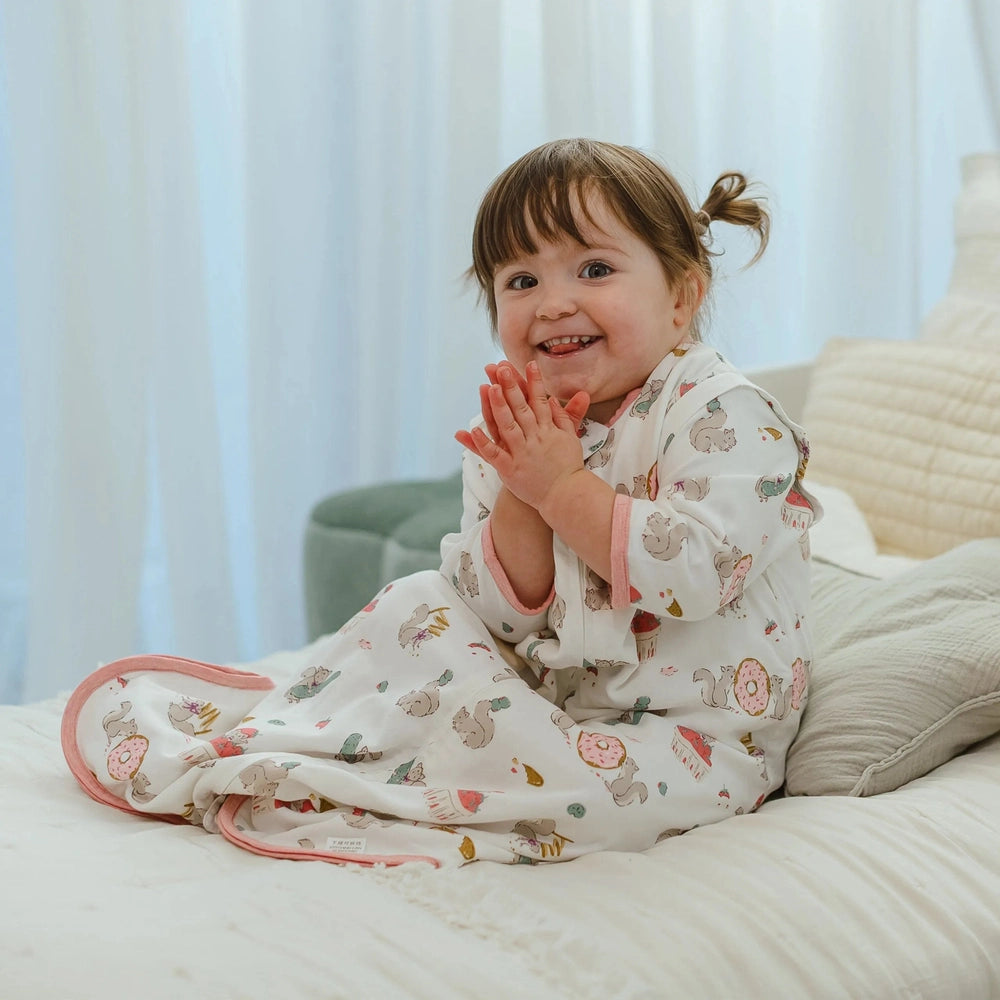 Nest Designs 0.6 TOG Removable 3/4 Sleeve Sleep Bag Very Squirrelly