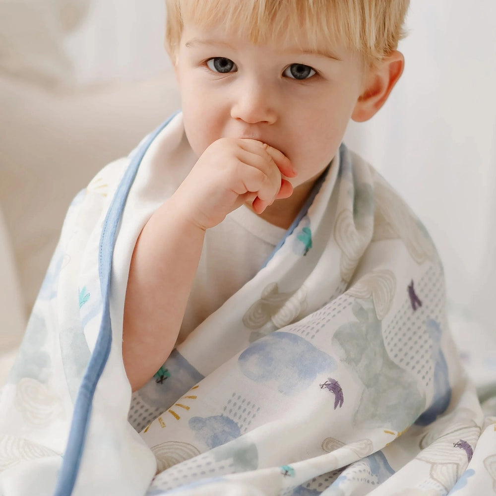 Nest Designs 4 Layer Nesting Baby Blanket Fluffy Puffs