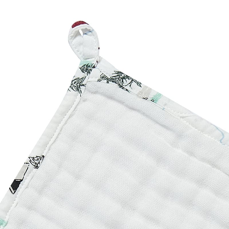 Nest Designs 6-layer organic cotton baby washcloths, 2-pack, assorted FW24 with corner loop