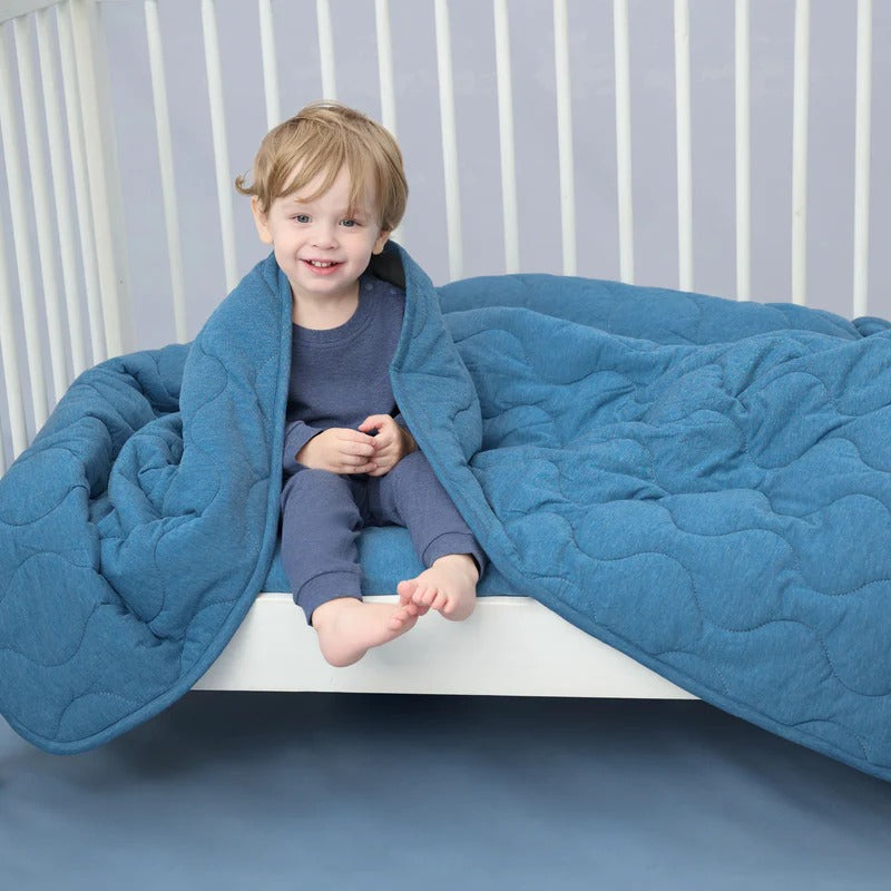 Nest Designs Avocado Bamboo Cozy Blanket Medium Captain's Blue