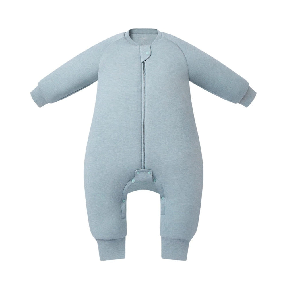 Nest Designs Avocado Bamboo long-sleeve footed sleep bag, slate blue, 2.0 TOG