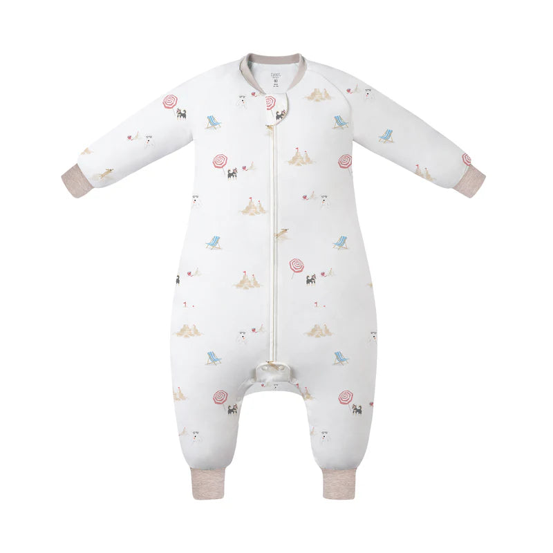 Nest Designs Avocado Bamboo Long Sleeve Footed Sleep Bag 1.0 Tog Beach Daze