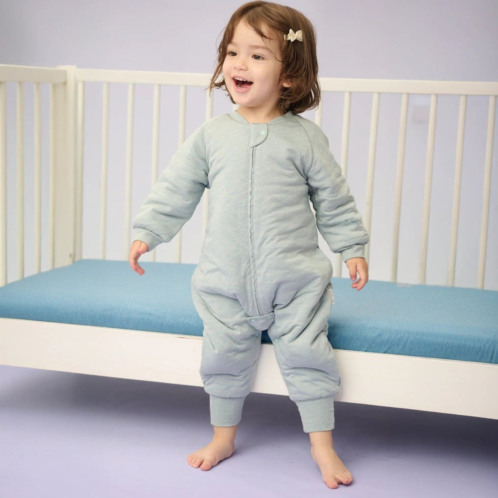 Nest Designs Avocado Bamboo Long Sleeve Footed Sleep Bag 2.0 TOG Slate