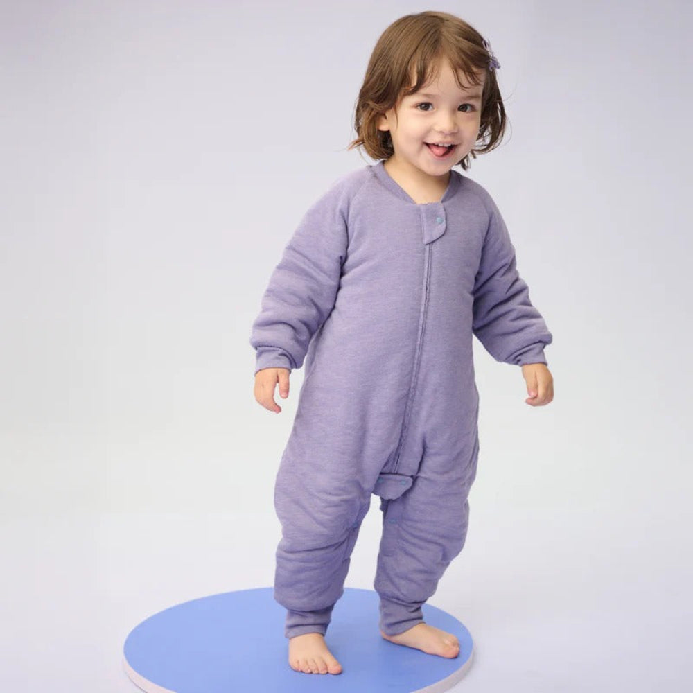 Nest Designs Avocado Bamboo footed sleep bag, long-sleeve, Twilight Purple, 2.0 TOG