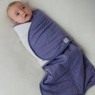 Nest Designs Avocado Bamboo Swaddle Sleep Bag 1.0 Tog Twilight Purple