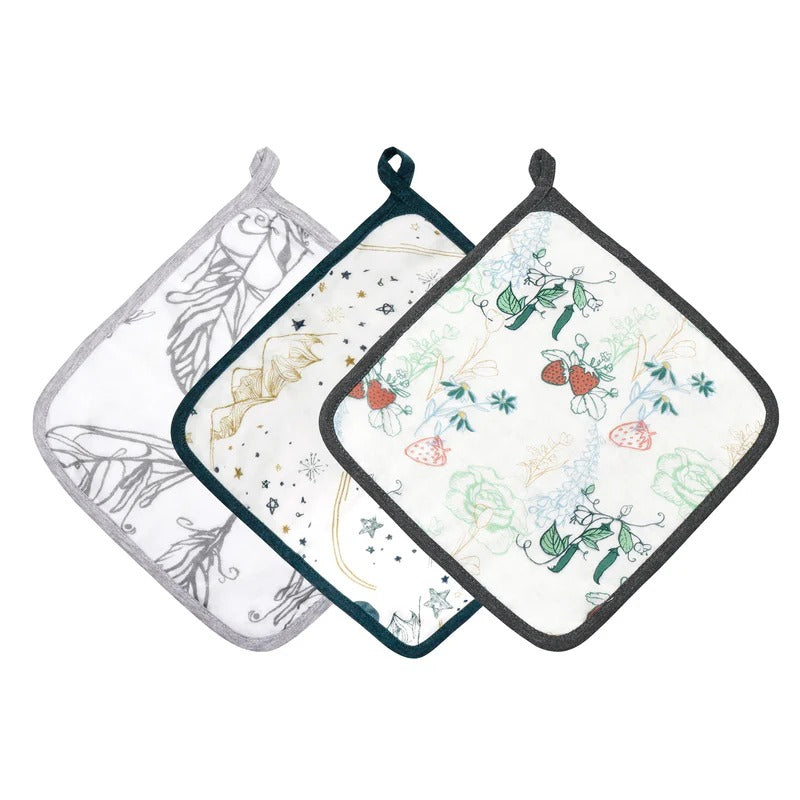 Nest Designs Bamboo 4-Layer Baby Washcloth Set (3 Pack)