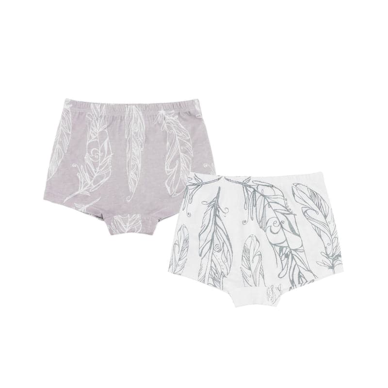 Nest Designs Bamboo Boys Boxer Briefs Underwear (2 Pack) Feather Light