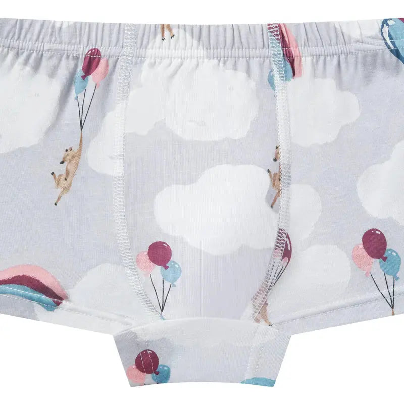 Nest Designs Bamboo Boys Boxer Briefs Underwear Sahara Sky,