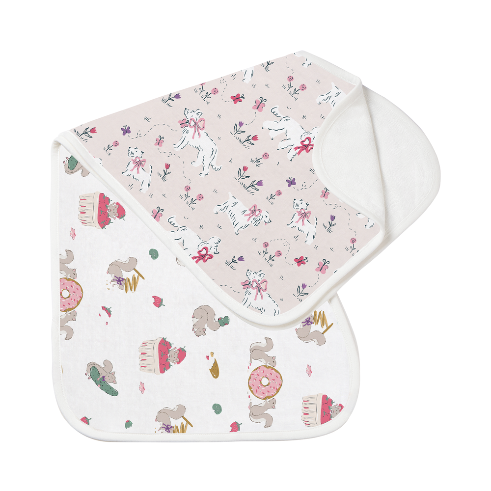 Nest Designs Bamboo Burp 'n Bib 2 Pack Cheeky Capers