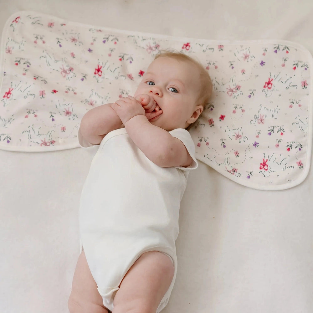 Nest Designs Bamboo Burp 'n Bib 2 Pack Cheeky Capers