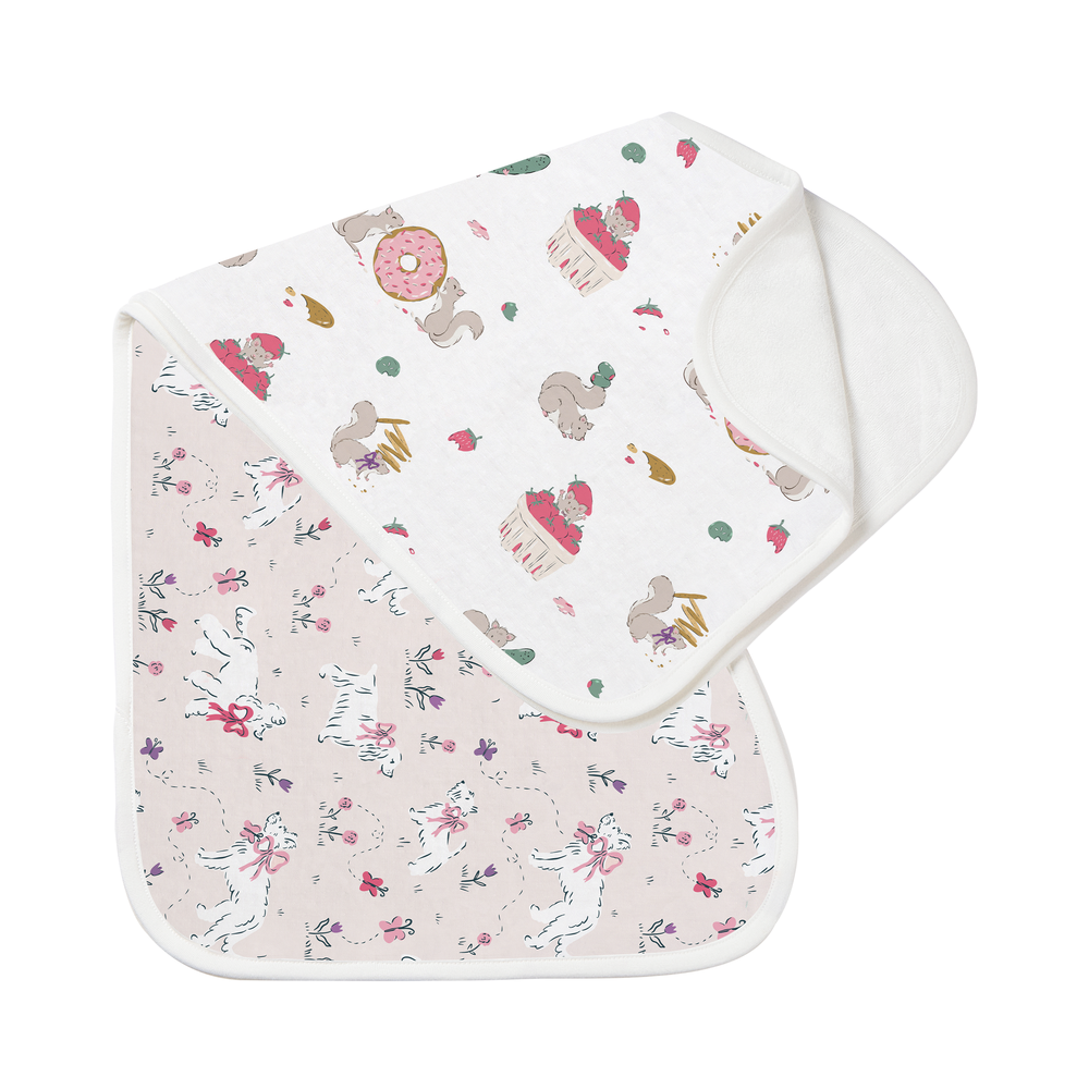 Nest Designs Bamboo Burp 'n Bib 2 Pack Cheeky Capers