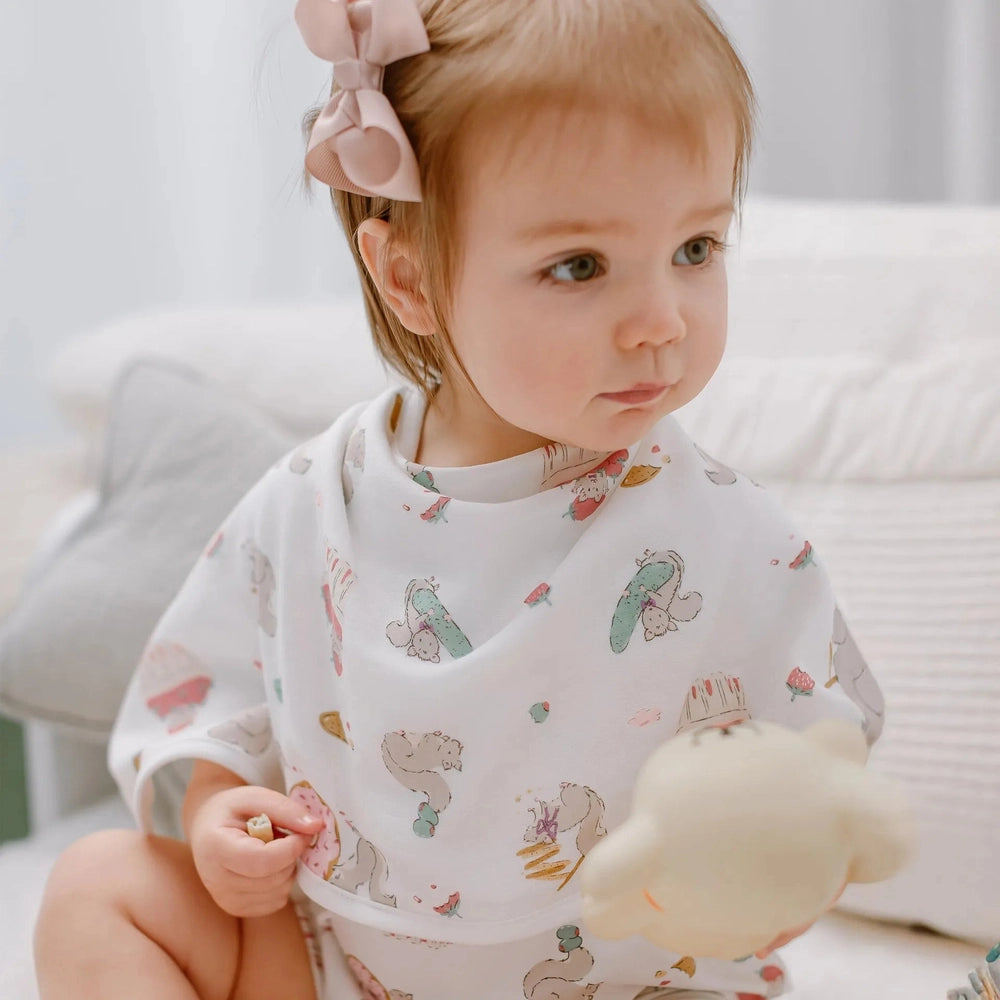 Nest Designs Bamboo Burp 'n Bib 2 Pack Cheeky Capers