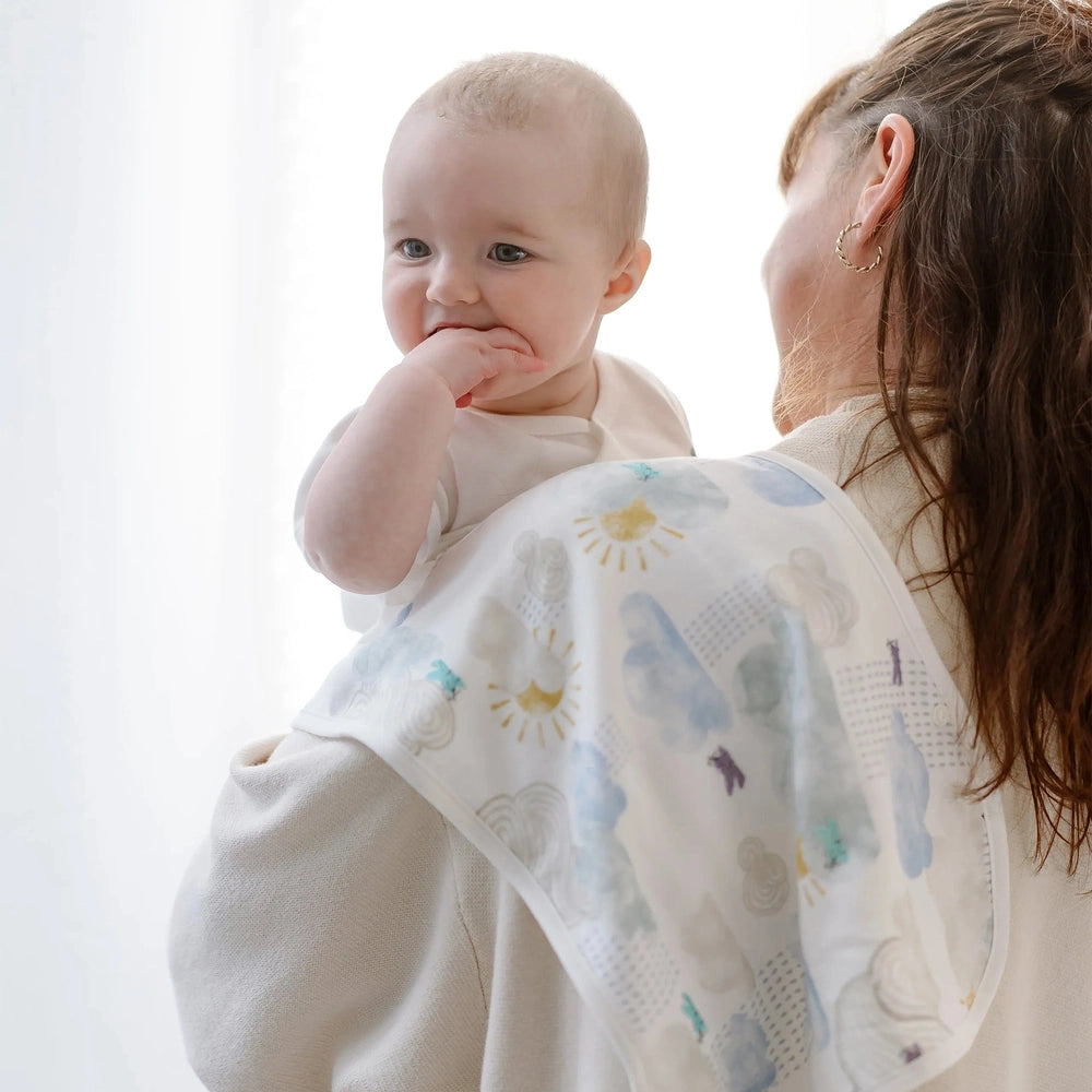 Nest Designs Bamboo Burp 'n Bib 2 Pack Summer Days