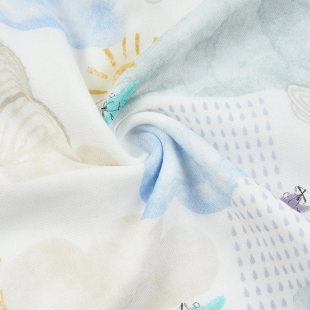 Nest Designs Bamboo Burp 'n Bib 2 Pack Summer Days