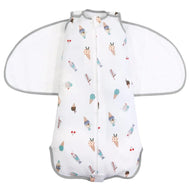 Nest Designs Bamboo Cotton Swaddle Sleep Bag 1.0 Tog Ice Cream Summer 0-6M