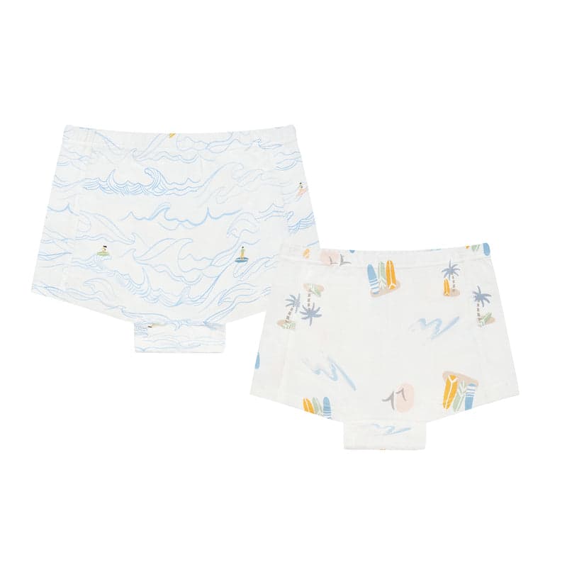 Nest Designs Bamboo Girls Boy Short Underwear (2 Pack) Surf Camp
