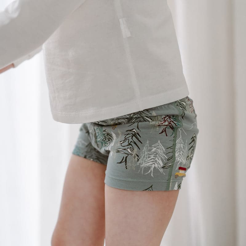 Nest Designs Bamboo Girls Boy Short Underwear (2 Pack) Forest Fun