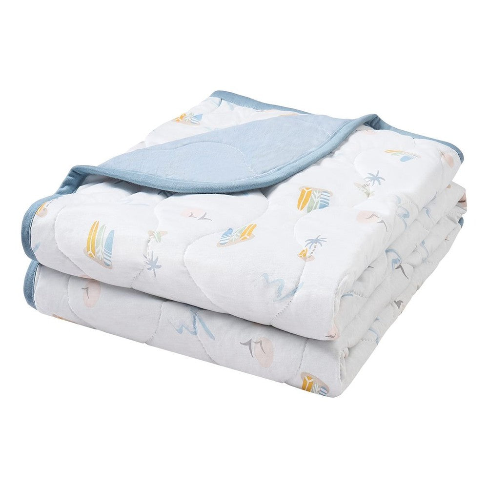 Nest Designs Bamboo Jersey Cozy Blanket 2.0 Tog (Small) Pastel Waves