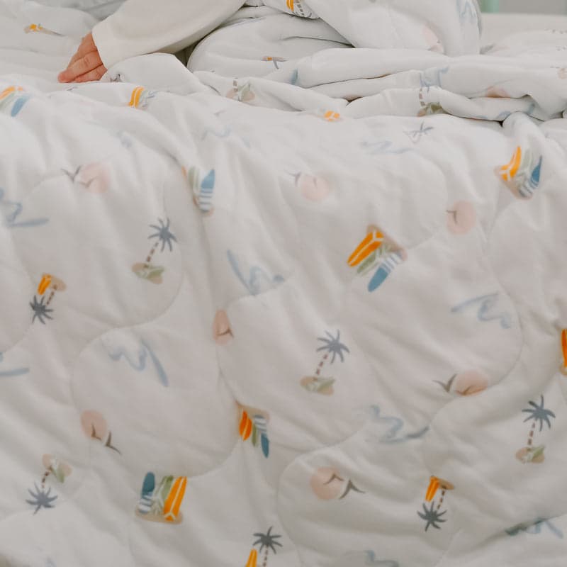 Nest Designs Bamboo Jersey Cozy Blanket 2.0 Tog (Small) Pastel Waves