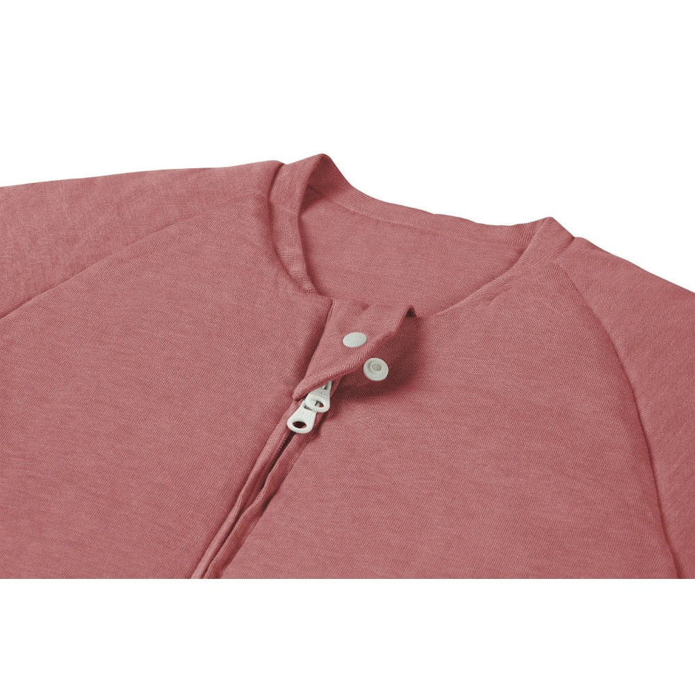 Nest Designs Bamboo Jersey Long Sleeve Footed Sleep Bag 2.5 Tog Pantone Faded Rose