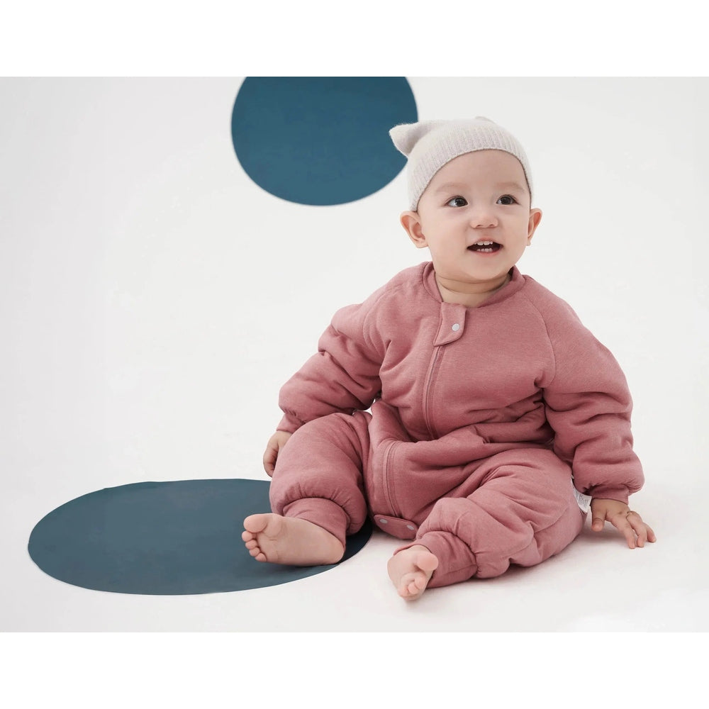 Nest Designs Bamboo Jersey Long Sleeve Footed Sleep Bag 2.5 Tog Pantone Faded Rose