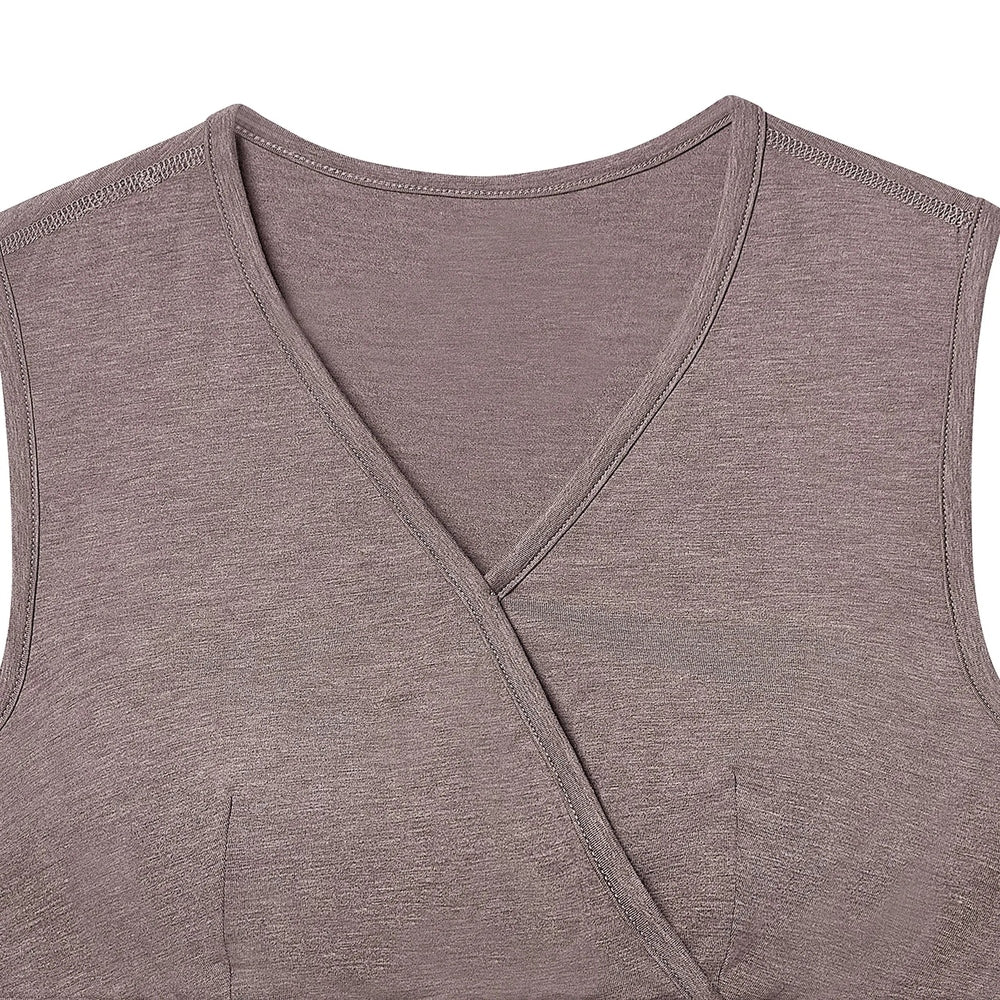 Nest Designs Bamboo Jersey Nest Bump Women's Nursing Tank V-Neck Top Elderberry