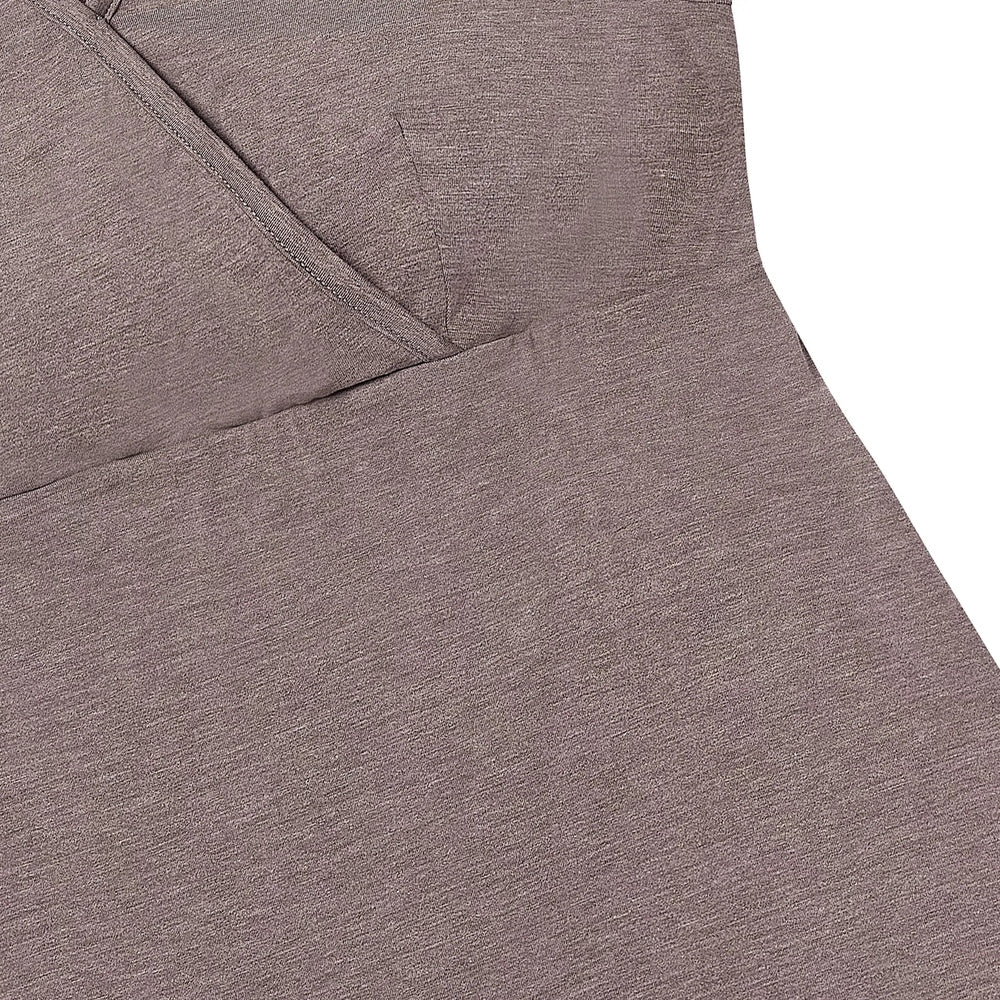 Nest Designs bamboo jersey nursing tank top, elderberry color, V-neck with soft knit fabric