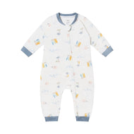 Nest Designs Bamboo Jersey One-Piece Zip Footless Sleeper Pastel Waves