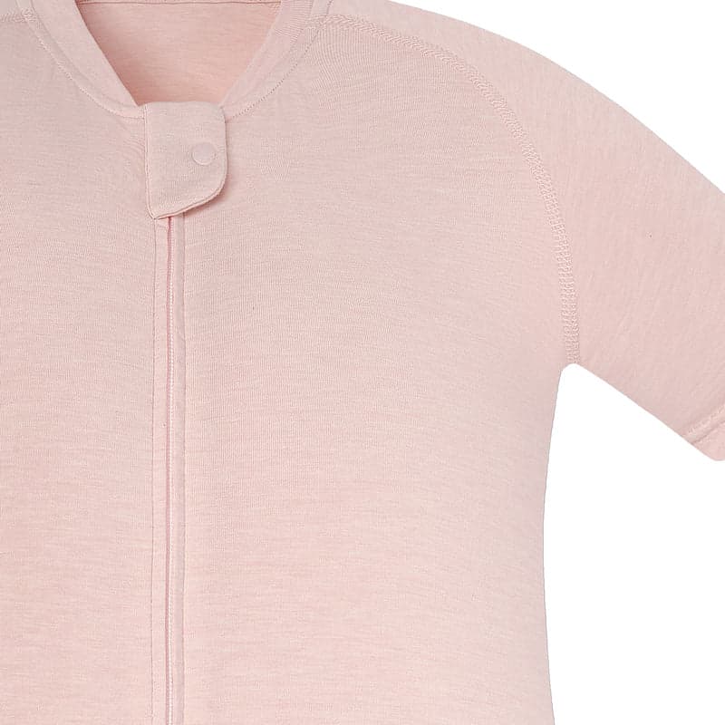 Nest Designs Bamboo Jersey Short Sleeve Footed Sleep Bag 0.6 Tog Rose Smoke