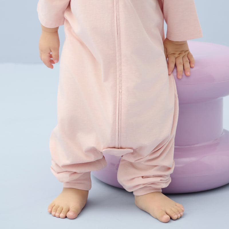 Nest Designs Bamboo Jersey Short Sleeve Footed Sleep Bag 0.6 Tog Rose Smoke