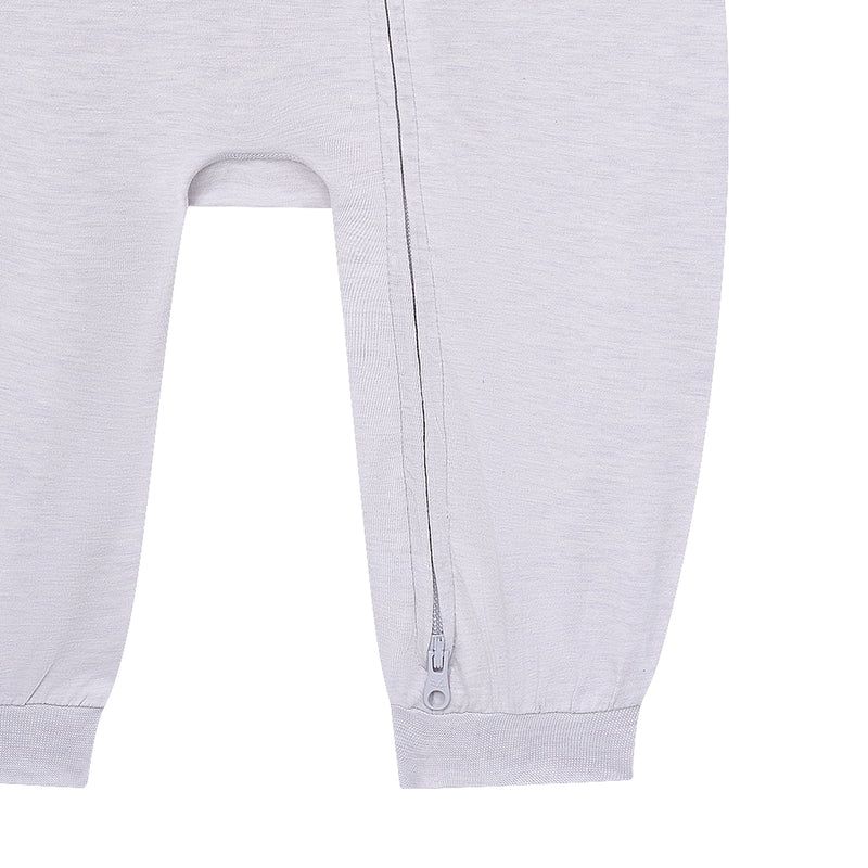 Nest Designs Bamboo Jersey Short Sleeve Slant Opening Romper Lavender Blue