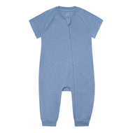 Nest Designs Bamboo Jersey Short Sleeve Slant Opening Romper Troposphere