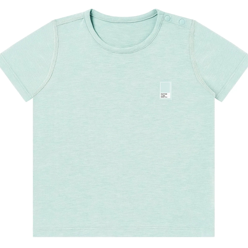 Nest Designs Bamboo Jersey Short Sleeve T-Shirt Pantone Harbor Grey