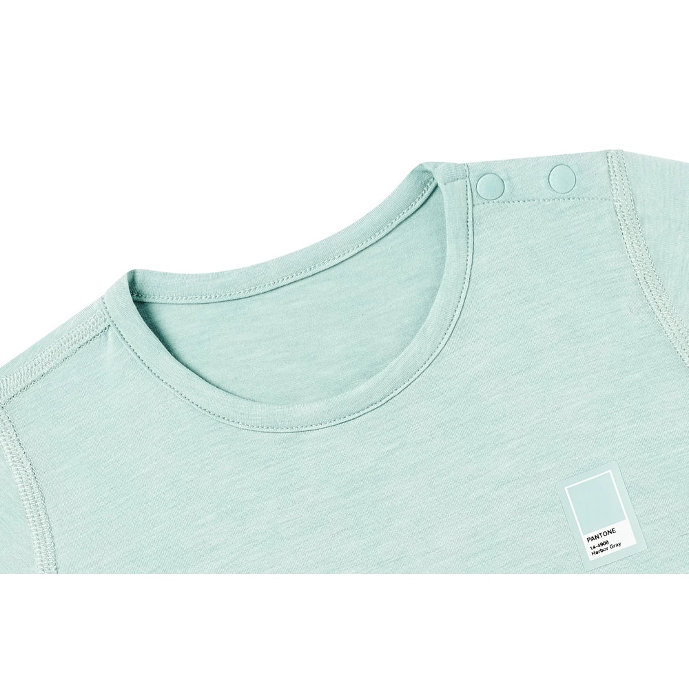 Nest Designs Bamboo Jersey Short Sleeve T-Shirt Pantone Harbor Grey