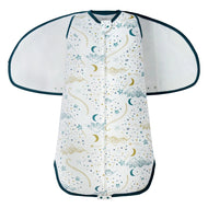 Nest Designs Bamboo Jersey Swaddle Sleep Bag 0.25 Tog Stars White 0-6M