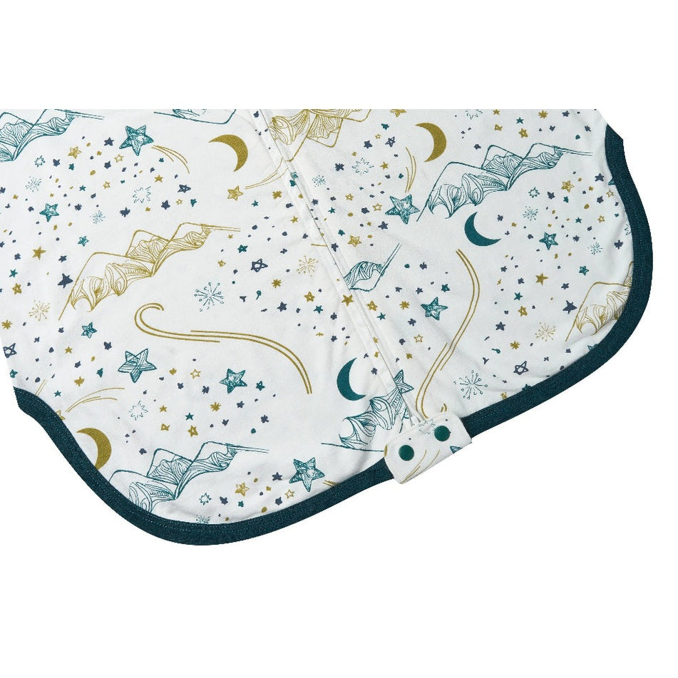 Nest Designs Bamboo Jersey Swaddle Sleep Bag 0.25 Tog Stars White 0-6M