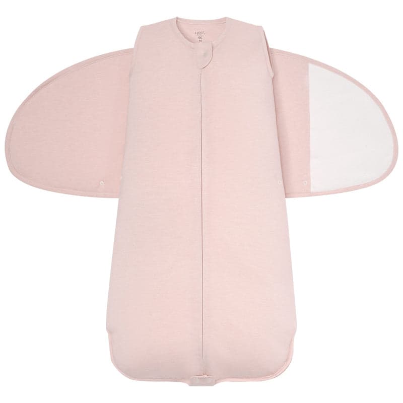 Nest Designs Bamboo Jersey Swaddle Sleep Bag 1.0 Tog Rose Smoke 0-6M